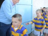 U8 players receiving their medals at the Roanmore Charity Blitz