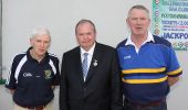 Seamie Murray, father of Róisín Murray, winner of April's Déise Draw with GAA President, Liam O'Neill and Promoter, Pakie Hurney