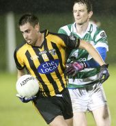 Eoin Enright marking tight during the Western Intermediate Football Final against Brickey Rangers at Fraher Field
