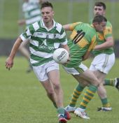 Mark Ferncombe loses his marker during the County Senior Football Championship victory over Kilrossanty at Fraher Field