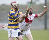 Mark Fives aims for the posts during the County Senior Hurling Championship match against De La Salle in Walsh Park