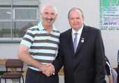 Conor Clancy with Liam O'Neill, GAA President