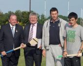 GAA President, Liam O'Neill with Frank Sweeney, Ian Kiely 