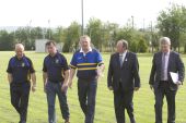 Tour of Grounds with GAA President Liam O'Neill are Bernard Gorman, Michael Cosgrave, Pakie Hurney and Frank Sweeney
