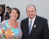 Juvenile Secretary, Carmel Power with Liam O'Neill, GAA President