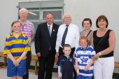 Members of the O'Brien family with GAA President, Liam O'Neill