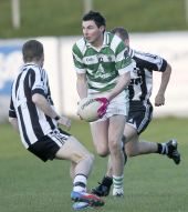 James O'Mahony in action against St. Saviours in the second round of the County Senior Football Championship