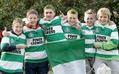 Young Ballinacourty supporters celebrate victory